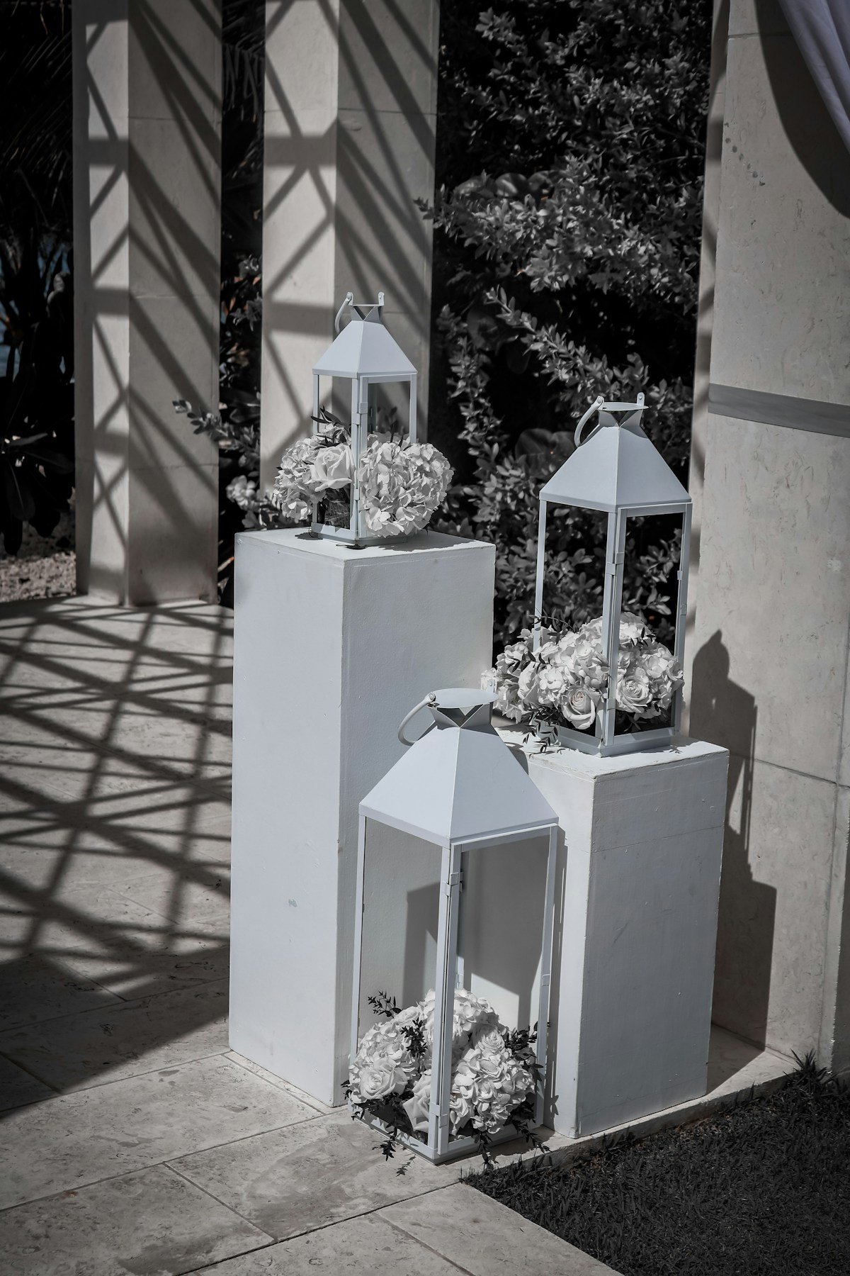 Elegant White Draped Wedding Backdrop — Ultimate Party Rentals