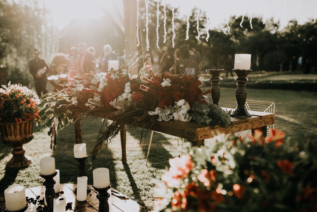 Ceremony Chair Rows with Floral Aisle — Ultimate Party Rentals