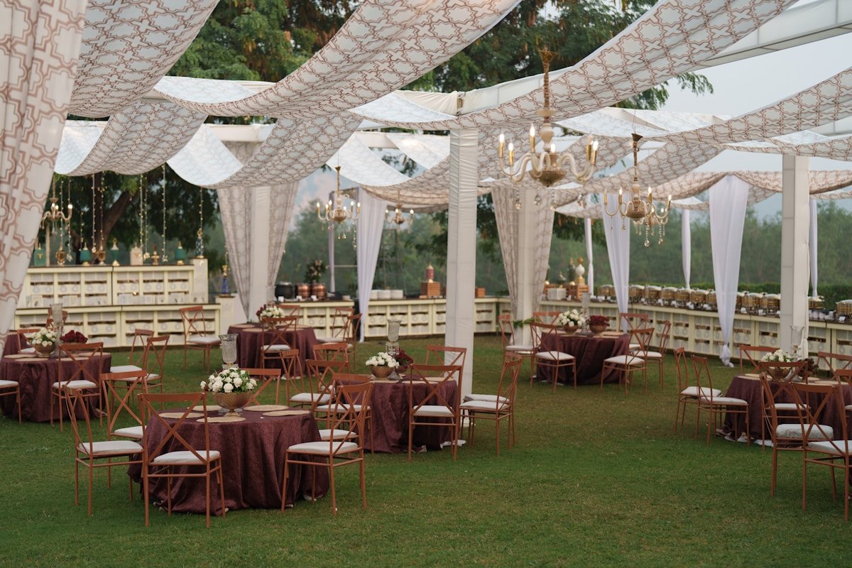 Tented Reception with Formal Dining — Ultimate Party Rentals