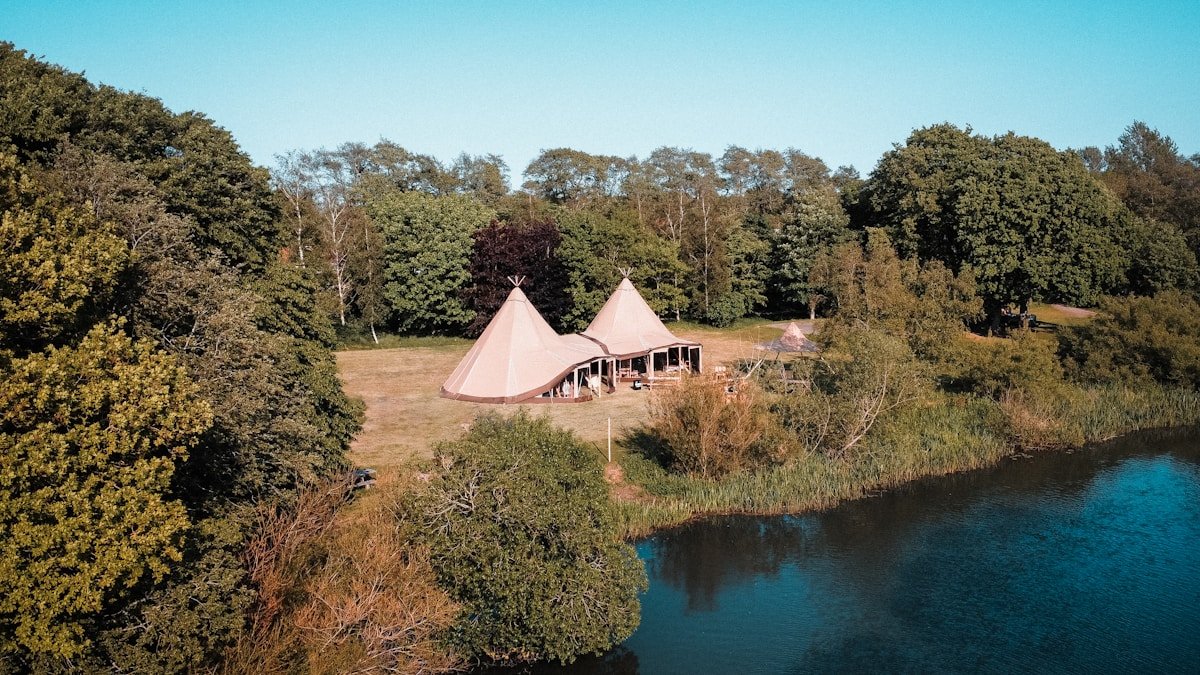 Outdoor Wedding Tent Interior with Lights — Ultimate Party Rentals